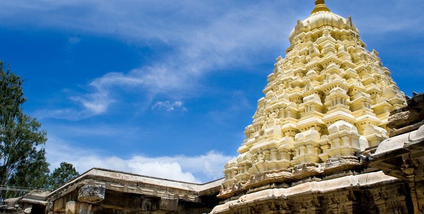 Places to visit in Talakadu include historic temples with sandy landscapes and ancient ruins