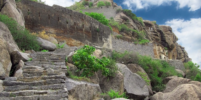 Ancient stone ruins on a mountain, one of the best places near Laling Fort.