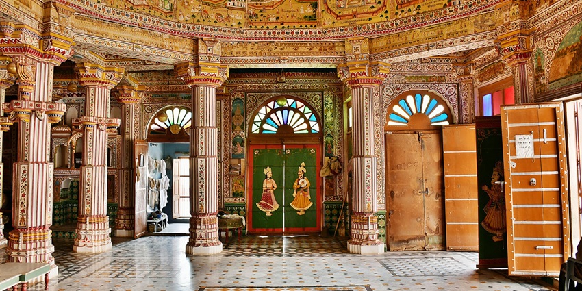 A view of Jain Temple showcasing intricate marble carvings and architectural elegance