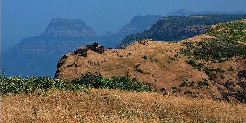 Landscape near the rim of the Western Ghats near the pilgrim place of Bhimashankar