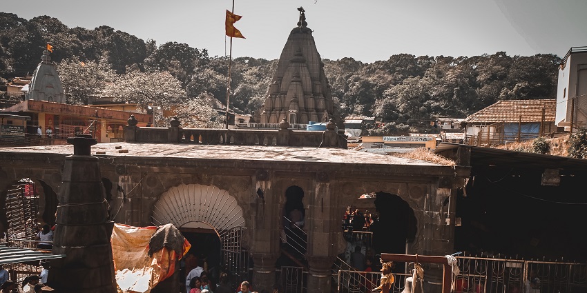Bhimashankar Temple, a tourist attraction near Bhorgiri Fort with stunning mountain views