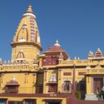 A view of the Birla Temple in Bhopal, showcasing its massive stone structure