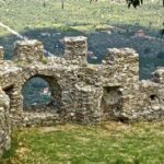 Ancient fortification wall showcasing historical architecture and stonework.