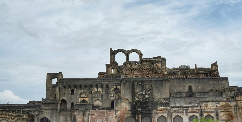 A glimpse of an ancient fort in Karnataka exuding historical and rustic significance.