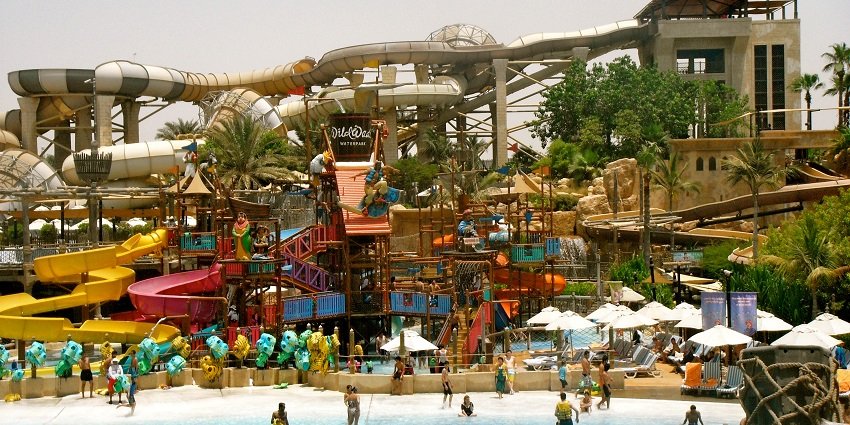 The interesting waterfall at the Black Thunder Theme Park, a famous Theme park in Chennai.