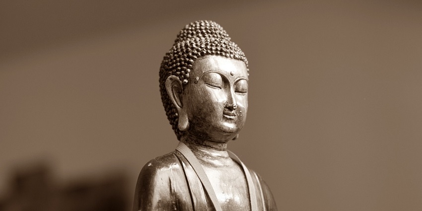 An exquisite exhibition of Buddha statues at the Bodhgaya Buddha Temple, a Budhha temple in Kerala