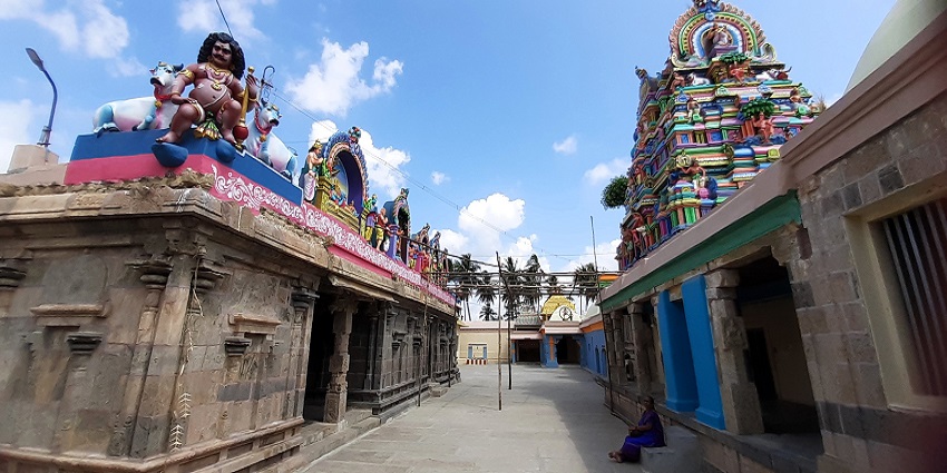 A view of Brahmapureeswarar temple, a popular place in Tamil Nadu.