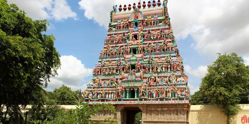 Thiruvenkadu Temple, a Navagraha temple in Tamil Nadu known for its serene atmosphere.
