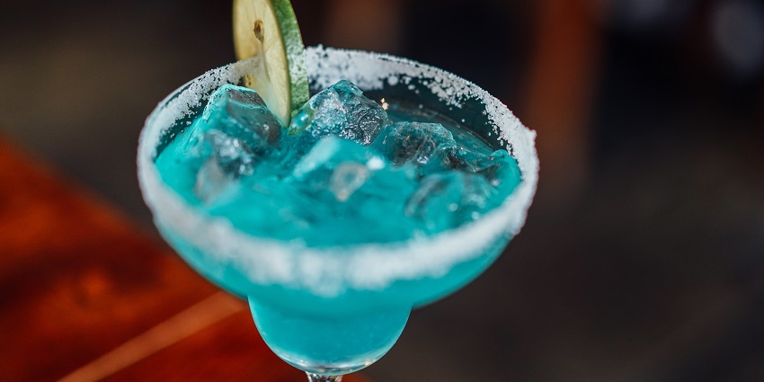 Image of blue lagoon drink served at Buho-Culinary Bar, a place with the best food in Faridabad