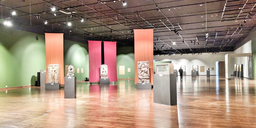 Exhibition inside Burhanpur Museum, showcasing various artefacts and exhibits related to the region's history