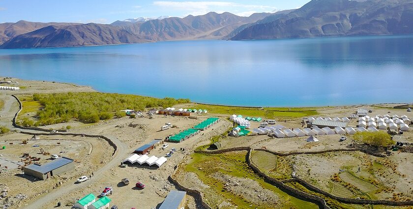 Camp under the moonlit skies in Pangong Lake, which is one of the best camps in Ladakh