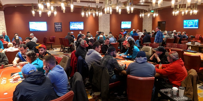 Guests gambling for entertainment.