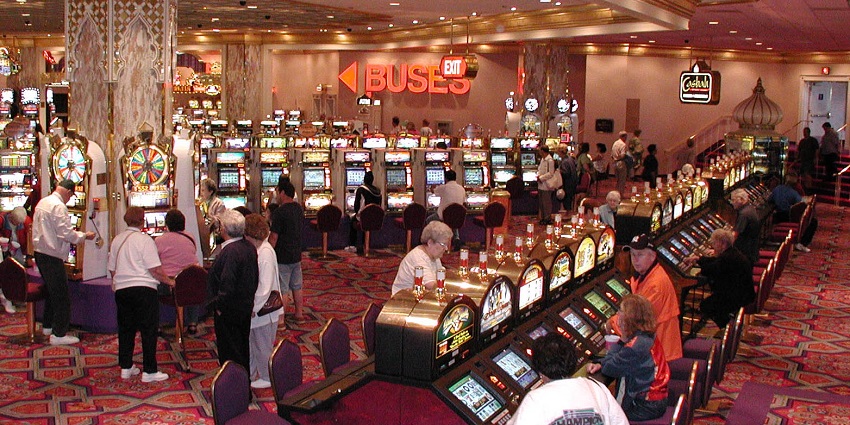 Slot machines at Casino Royale, one of the renowned casinos in Goa.