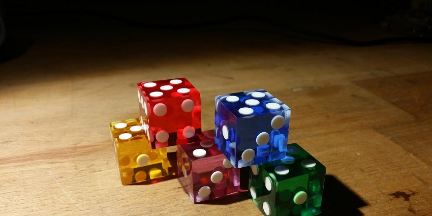 Dices for tossing at this amazing casino in Mahendranagar, Nepal, an opulent place.