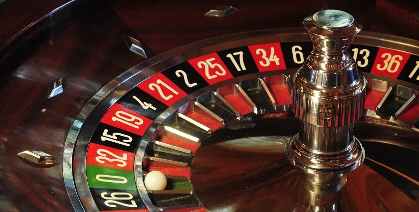 Roulette Table at one of the casinos in Goa.