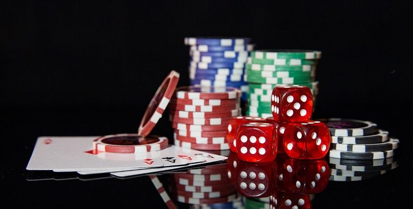 An image of colourful poker chips at one of the famous Casinos in South Florida.