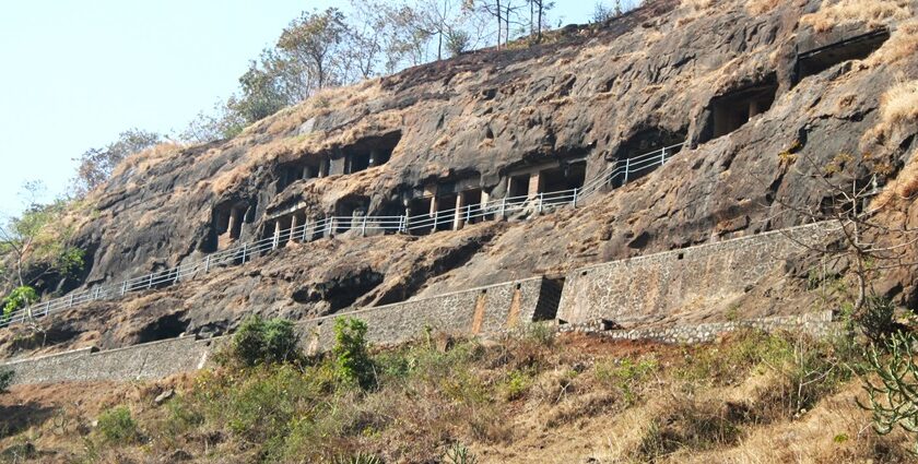 A glimpse of a famous tourist attraction featuring majestic peaks and lush greenery.