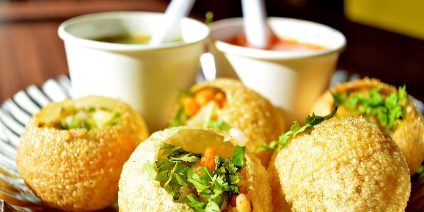 Flavorful street food dish with a mix of textures and spices