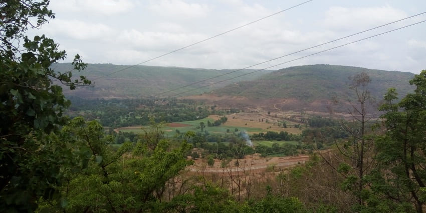 A view of Chandoli National Park showcasing dense forests and hills in Maharashtra.