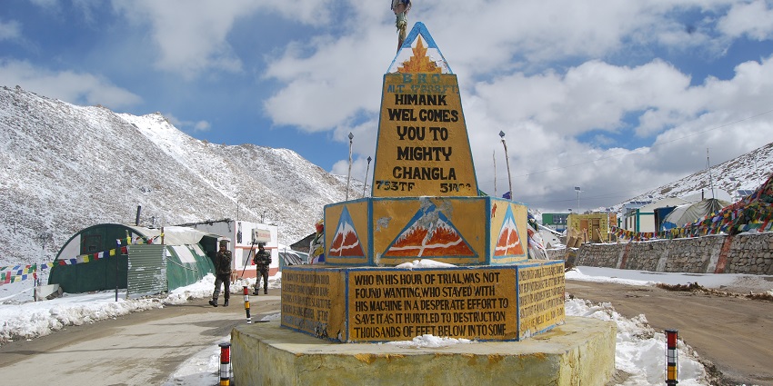 Chang La is one of the highest motorable passes in India, leading to Pangong Lake.