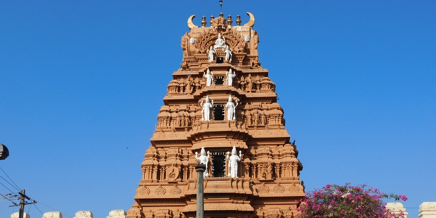 An ancient temple at Channapatna showcasing intricate architecture