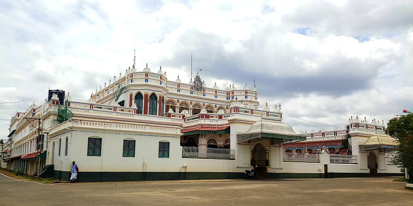 Magnificent heritage palace showcasing Chettinad architecture and culture.