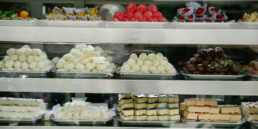 A famous sweet shop in Chhatrapati Sambhaji Nagar offering several kinds of items.