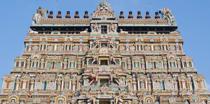 An image of Chidambaram's temples, representing the best places to visit near Velankanni.