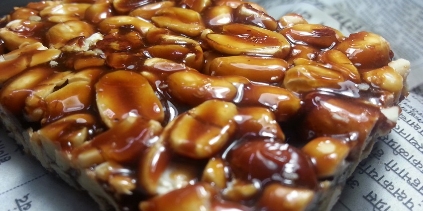 Chikki, a crunchy sweet treat is a must-try among the best food in Mahabaleshwar