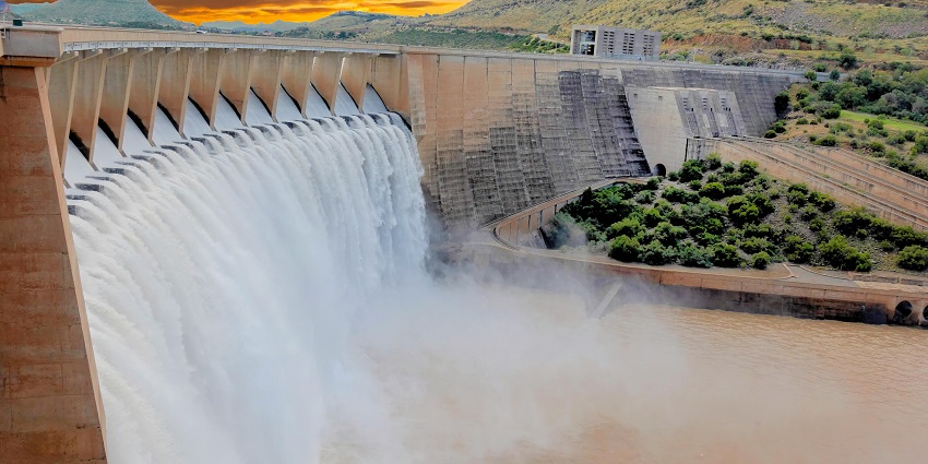 An image of Choral Dam, displaying its calm waters and picturesque sunset views.