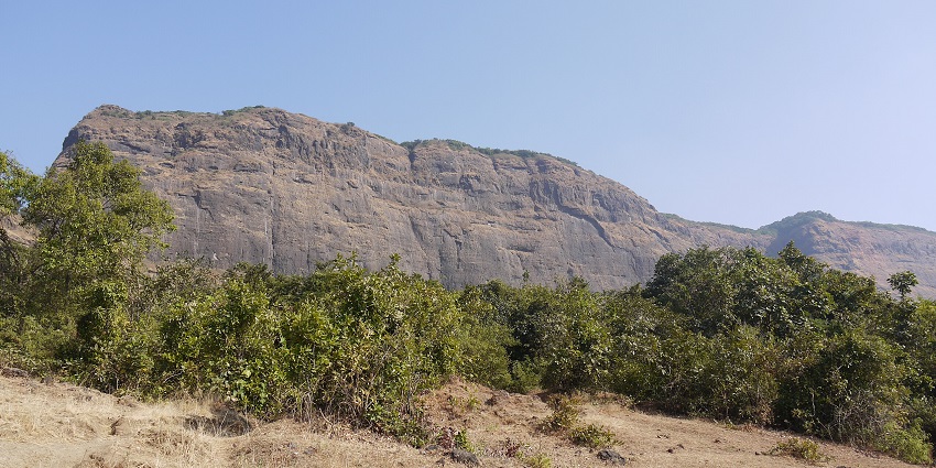 View of the Prabalgad Fort, from the base camp, one of the best things to do in Panvel