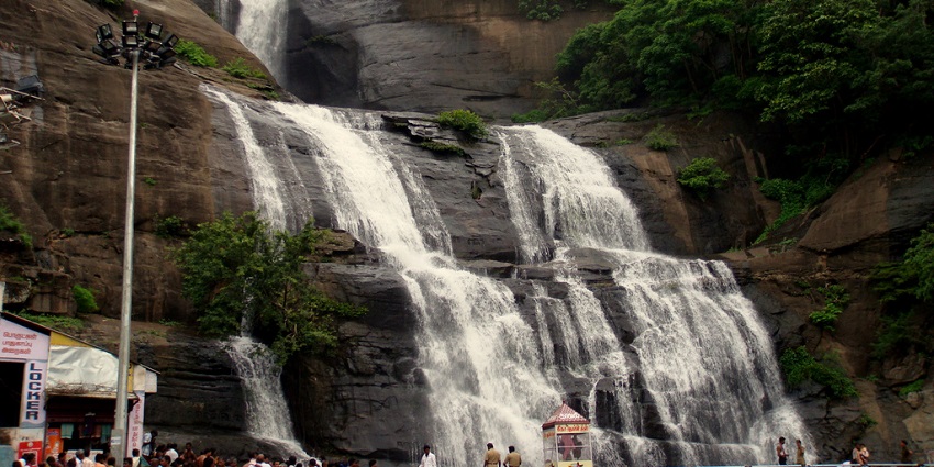A refreshing spot called Courtallam Waterfalls is popular for its therapeutic water.