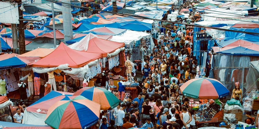 A glimpse of the bustling Crawford Market, one of the top places for shopping in Mumbai.