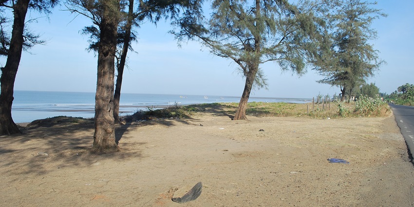 A picture of the green slopes and valleys of Dahanu, making it one of the peaceful places.