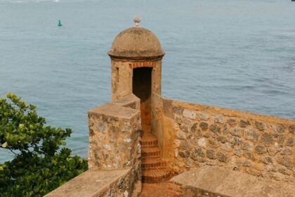 View of the sea from the fort, showcasing the vast water and sky