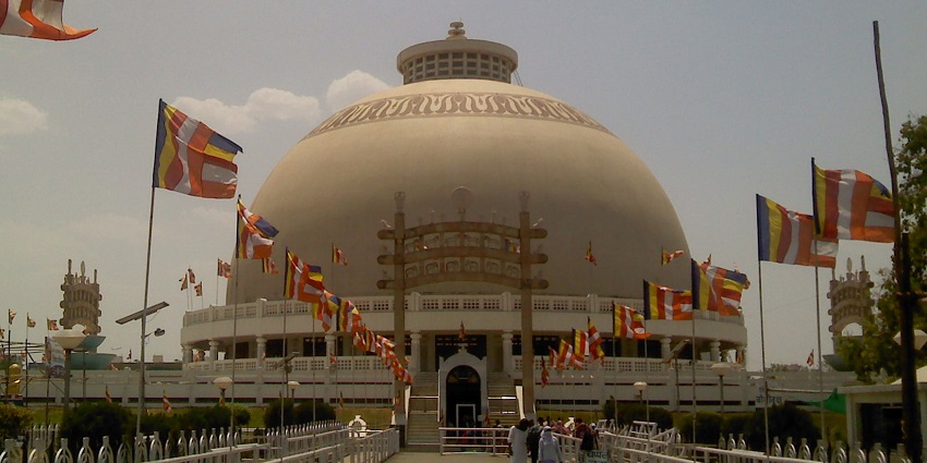 Deekshabhoomi monument, a popular destination near Umred Karhandla Wildlife Sanctuary