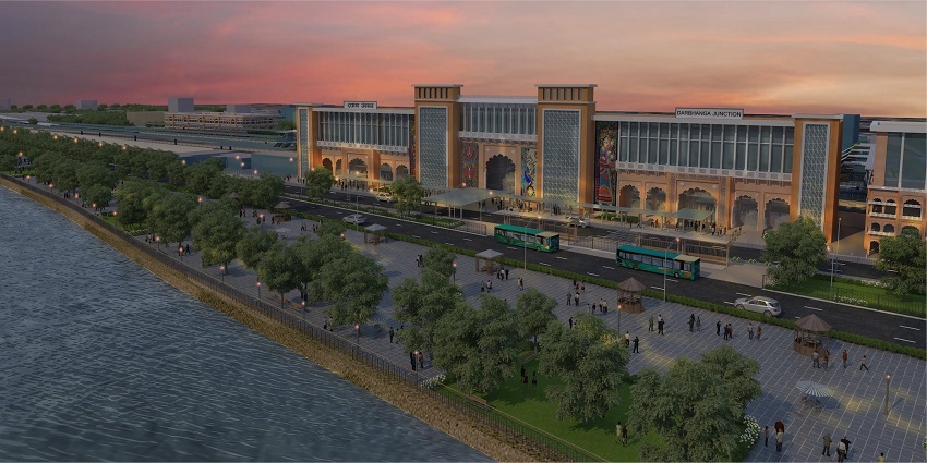 The Darbhanga railway station's plan.