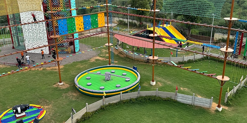 Indulge in the vibrant New year celebration with family in pune at della adventure park.