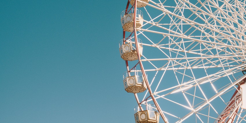 A giant ferris wheel at Della Adventure Park, one of the top Borivali water parks.