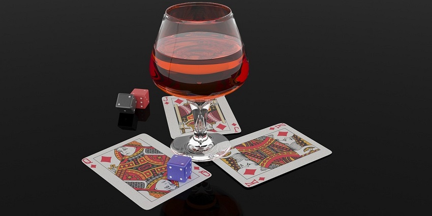 Drinks served while playing at Deltin Jaqk, one of the oldest casino in North Goa
