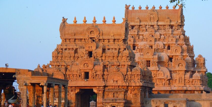 A captivating shot of Thanjavur temple situated in Tamil Nadu, India