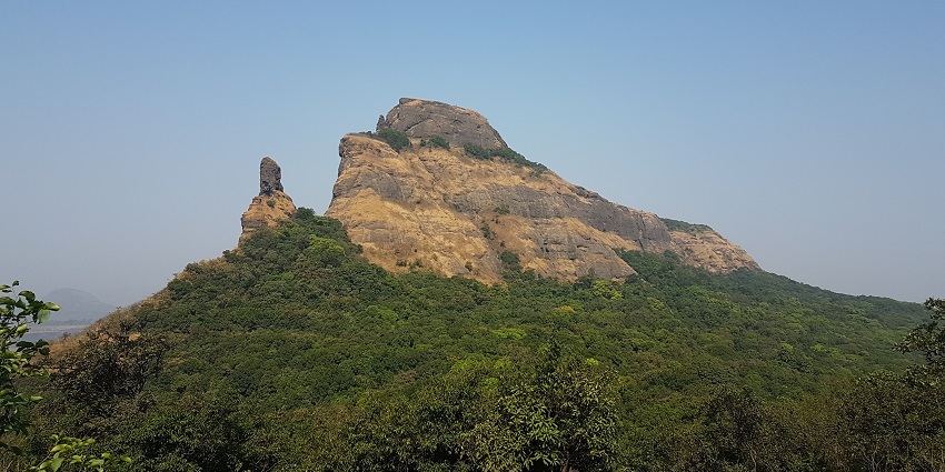 Dhak Bahiri Fort, a stunning historical site, is a popular destination on a hilltop.