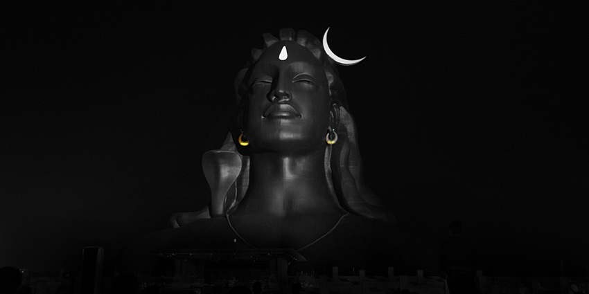 The picture of the Adiyogi Temple near the Marudhamalai Temple.