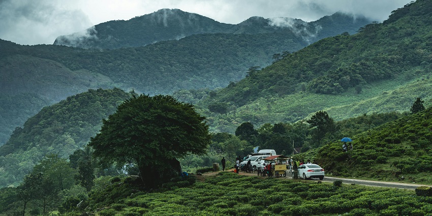 View of Dindori hill station covered with thick forests and mountains, one of the best hill stations near Gwalior.