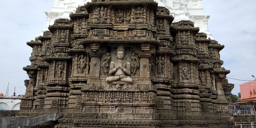 The Aundha Nagnath Shiva Temple, a Jyotirlinga in Maharashtra, with its ancient stone architecture and detailed carvings.