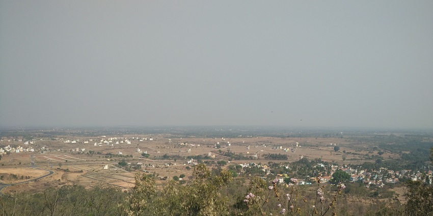 A view of Mysore, India, featuring Chamundi Hill, one of the best things to see in Karnataka.