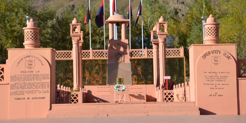 Dras war memorial, one of the most famous places to visit near Mulbekh monastery.