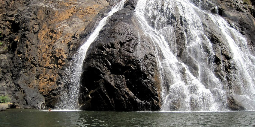 A view of the Dudhsagar Waterfalls, a hotspot near the Shubham Water Park Nashik.