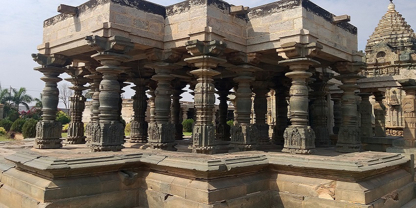 The majestic architecture of Ekanatheshwari Temple in Chitradurga.