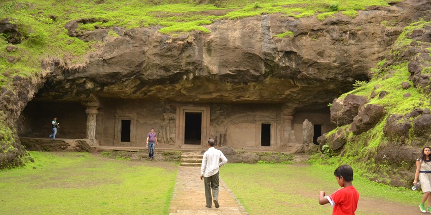 The Elephanta Caves on Elephanta Island, one of the popular Mumbai Islands in Maharashtra